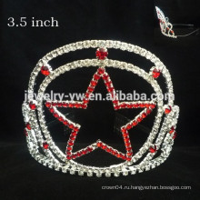 Мода металлический серебряный металлизированный полный кристалл звезда изготовленный на заказ заводная головка короны